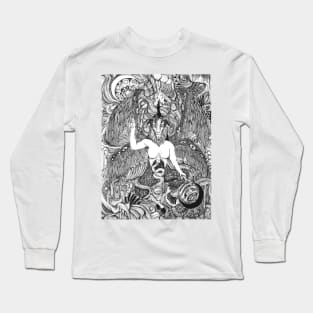 Biomech Baphomet Long Sleeve T-Shirt